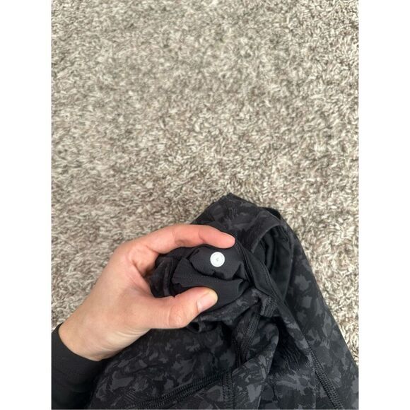 Lululemon Pace Rival High-Rise Crop 22" Leggings Black Multi Size 4 Running - Picture 4 of 11